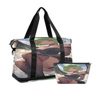 Little Devil Anime Girl Set di 2 pezzi Borsa da viaggio per viaggio con tracolla regolabile per viaggio