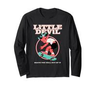 Little Devil Skate The Hell out of It (Dichiarazione Skater) Maglia a Manica