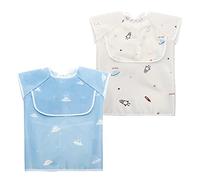 Little Dimsum Bavaglino a Maniche Lunga per Neonati Alimentazione Impermeabile All' acqua Camicetta Grembiule con Motivo Animale