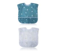 Little Dimsum Bavaglino a Maniche Lunga per Neonati Alimentazione Impermeabile All' acqua Camicetta Grembiule con Motivo Animale