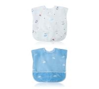 Little Dimsum Bavaglino a Maniche Lunga per Neonati Alimentazione Impermeabile All' acqua Camicetta Grembiule con Motivo Animale