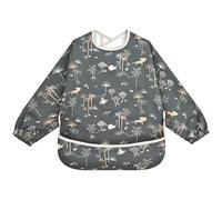 Little Dimsum Bavaglino con Maniche Lunghe，Bavaglini impermeabili per Neonati 6-36 Mesi(albero di cocco)