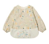 Little Dimsum Bavaglino Svezzamento con Maniche Lunghe Impermeabile, Tasca Grande, Collo Regolabile 6-36 Mesi per Neonato e Neonata