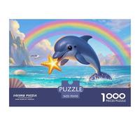 Little Dolphin 1000 Pieces Jigsaw Puzzles For Adults Educational Games Stress Relieving Entertainment Cultivate The Spirit of Teamwork for Family Decorations 70x50cm/1000pcs