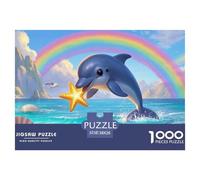 Little Dolphin 1000 Pieces Jigsaw Puzzles For Adults Family Challenge Toys Stress Relieving Entertainment Cultivate The Spirit of Teamwork for Family Decorations 38x26cm/1000pcs