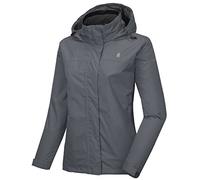 Little Donkey Andy - Giacca impermeabile da donna, leggera, antivento, impermeabile, per escursioni, viaggi, Donna, A7. Grigio, X-Small