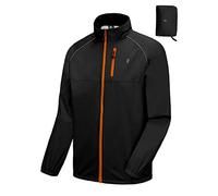 Little Donkey Andy Giacca impermeabile da uomo, da ciclismo, da corsa, da bicicletta, da pioggia, da golf, anti-vento, ultraleggera, ripiegabile, Uomo, Colore: nero., Large