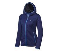 Little Donkey Andy Giacca in softshell da donna, leggera, con cappuccio, per corsa, viaggi, escursionismo, antivento, idrorepellente, blu scuro, taglia S