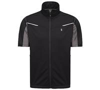 Little Donkey Andy Giacca softshell leggera da uomo, antivento, a maniche corte, per escursioni, ciclismo, corsa, golf, Nero , L