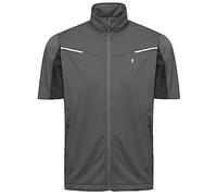 Little Donkey Andy Giacca softshell leggera da uomo, antivento, a maniche corte, per escursioni, ciclismo, corsa, golf, grigio., L