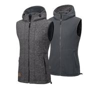 Little Donkey Andy Gilet in pile leggero reversibile da donna caldo senza maniche giacca per golf viaggi escursionismo, Grigio antracite erica/Lava Smoke, Medium