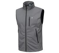 Little Donkey Andy Gilet leggero da uomo, in softshell, antivento, senza maniche, per viaggi, escursioni, corsa, golf, grigio, XXL