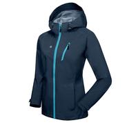 Little Donkey Andy Impermeabile da donna, impermeabile e traspirante, giacca a vento leggera, per esterni, con cappuccio, giacca a vento leggera, con cappuccio, Blu scuro, XL