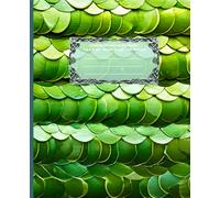 LITTLE DRAGON Chinese Loong Flying Wingless Reptile *COMPOSITION NOTEBOOK JOURNAL DIARY ART SKETCH BOOK Draco Serpent Dinosaur Gold Green Jewel ... OFFICE SUPPLY*Homeschool College University