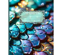 LITTLE DRAGON Wyvern Winged 2-Back Legged Reptile *COMPOSITION NOTEBOOK JOURNAL DIARY ART SKETCH BOOK Draco Serpent Dinosaur Naga Coatl Zilant Rainbow ... LINE PAPER*SCHOOL OFFICE SUPPLY*Homeschool