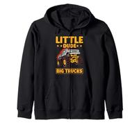 Little Dude Big Trucks Monster Truck Felpa con Cappuccio
