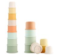 Little Dutch 2013819 - Tazza impilabile in plastica, 8 pezzi, multicolore