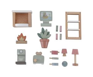 Little Dutch 7118 - Set da gioco in legno FSC per casa delle bambole, 17 pezzi