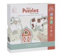 Little Dutch 7148 - Puzzle 6 in 1, motivo: Little Farm, multicolore