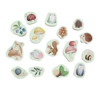 Little Dutch Forest Friends Bath Foam Figures adesivi da bagno in schiuma per la vasca 10 m+ 16 pz