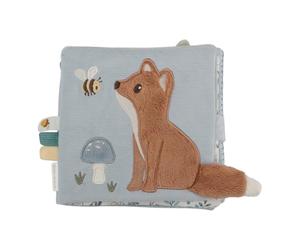 Little Dutch Libro in stoffa per bambini in morbido tessuto attività, scopri e scoppiettanti volpe blu - Forest Friends