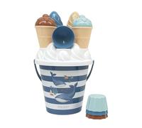 Little Dutch Ocean World - Set da 14 secchi per il gelato, giocattolo per la spiaggia, per ragazzi a partire dai 18 mesi in su, Ocean World