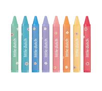 Little Dutch Pastelli a cera triangolari per bambini/neonati, 8 pezzi, rosa & Friends