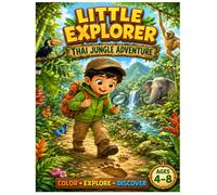 Little Explorer: Thai Jungle Adventure: Jungle Animals Coloring & Activity Book for Kids Ages 4-8