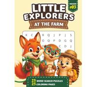 Little Explorers: At the Farm (Coloring Book & Word Search)