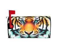 Little Fat Tiger Head - Coperture magnetiche per cassette postali di dimensioni standard, 64,8 x 53,3 cm, copertura per cassetta delle lettere primaverile ed estate, decorazione per casa, giardino