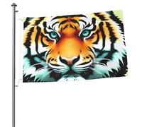 Little Fat Tiger Head Flag - Bandiera da giardino con stampa su entrambi i lati, per esterni, per vacanze, con occhielli, sfondo fotografico, per interni ed esterni