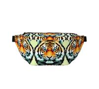 Little Fat Tiger Head - Marsupio da corsa senza rimbalzo per cellulare, per palestra, impermeabile, con cinghia regolabile