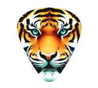 Little Fat Tiger Head - Set di 12 plettri per chitarra acustica, con 3 spessori di plettri per chitarre acustiche, ukulele e molto altro ancora.