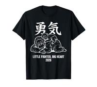 Little Fighter Big Heart 2026 - Fustella Giapponese a Forma di scimmietta 1 Maglietta