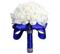 Little finger 1 bouquet da sposa per damigella d'onore fatto a mano con strass artificiali