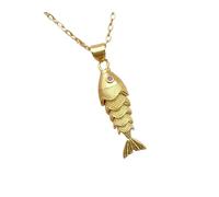 Little fish necklace, women's stainless steel collarbone chain, personalized pendant, cute jewelry gift(Large fish)