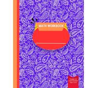 Little flowers on indigo canvas - K2 Math Workbook: 1-Inch Grid for Easy and Fun Learning