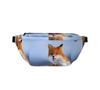 Little Fox Marsupio regolabile a tracolla per uomini e donne corsa, escursionismo, arrampicata, palestra, cyclette, ecc., Nero , Taglia unica