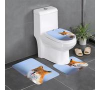 Little Fox - Set di 3 tappeti da bagno - Tappeto da bagno per vasca da bagno, tappetini lavabili, comodi e resistenti