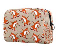 Little Fox - Trousse da donna, per cosmetici e articoli da toeletta da viaggio, grande, con cerniera, Multi, 18.5x7.5x13cm/7.3x3x5.1in, Beauty case
