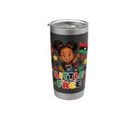 Little Free Juneteenth Black Girl Flag Bicchiere termico in acciaio inox doppia parete