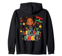 Little Free Juneteenth Black Girl Flag Felpa con Cappuccio