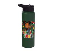 Little Free Juneteenth Black Girl Flag Stainless Steel Insulated Water Bottle