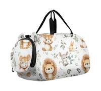 Little Fresh Animals - Borsa da palestra per bambini, con scomparto per scarpe, leggera, per spiaggia, nuoto, piscina, sport, piccoli animali freschi forestali