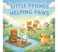 Little Friends Helping Paws: A Relaxing Coloring Book Featuring Cute Animal Friends & Teamwork for Adults and Teens