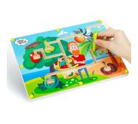 Little Frog Toys Steve e Maggie Labirinto Conta Numeri con Perline Magnetiche, Giocattolo Montessori, Gioco Educativo di Classificazione Colori per Bambini 3-5 Anni