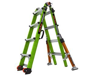 Little Giant Ladder Systems Conquest 2.0 All-Terrain, M17, Scala multi-posizione con bracci regolabili, fibra di vetro, tipo 1A i peso 136 kg (17107-001)
