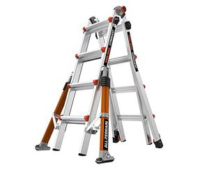 Little Giant Ladders 1304-024 Conquest All-Terrain Scalette multiuso, 4 battistrada, barre stabilizzatrici laterali a parete, costruzione di grado militare pesante, EN131