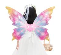Little Girl Butterfly Wings Toys - Electric Luminous Belt Music Children's Back Decoration, creativo regalo di compleanno di ballo, adatto per feste di festa, confortevole e