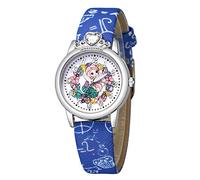 Little Girl Watches 7-10 Pattern Football Quartz Kids Watch, Blu, misura unica